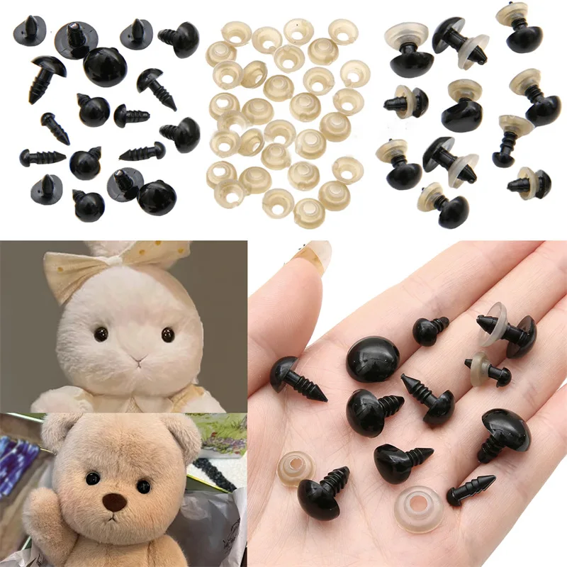 50/100pcs 5-24mm Plastic Safety Eyes For Toys Amigurumi DIY Kit Crafts Animal Doll Decor