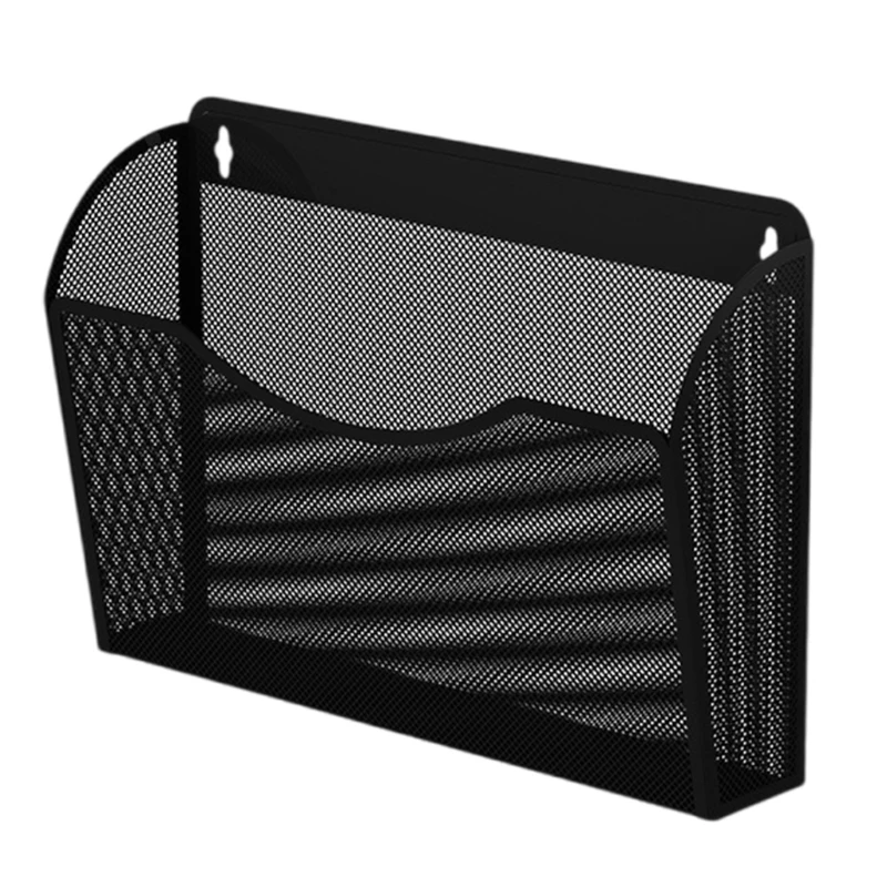 Mesh Wall Mounted File Organiser Basket for Home, book organizer