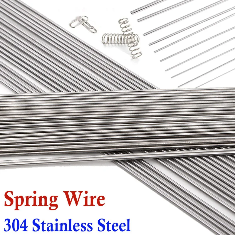 

304 Stainless Steel Spring Steel Wire Diameter 0.4 0.5 0.6 0.7 0.8 1.0 1.2 1.3 1.5 1.6 1.8 2.0mm Elastic Steel Wire