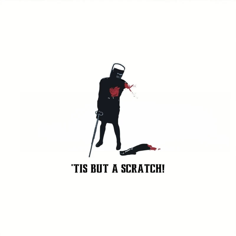 

Tis But A Scratch Funny Shirt Monty Python Bumper Sticker Vinyl Decal Self adhesive Stickers Decorative Accessories
