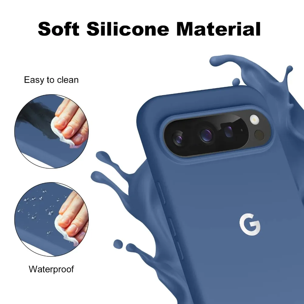 Elegant Matte Liquid Silicone Shockproof Case - Solid Color Slim Protective Cover