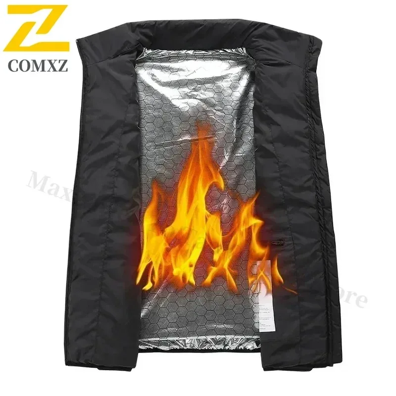 21 Zone Heating Vest Mens USB Infrared Thermal Jacket Smart Heated Clothes Winter Cold-proof Thick Sleeveless Coat Hiking electric heated jacket sleeveless vests sleeveless vest casual jacket