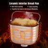 Bread Maker Machine Stainless Steel UL Certified, Nonstick Bread Pan, Homemade 2Lbs Breadmaker, Gluten-Free Setting, 5