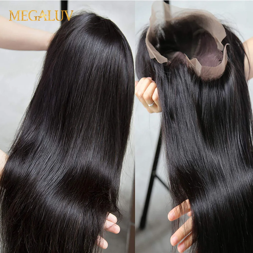 

13x4 HD Glueless Lace Frontal Straight Wig Human Hair Wigs For Women Pre Plucked Natural Remy Hair Transparent Lace Closure Wigs