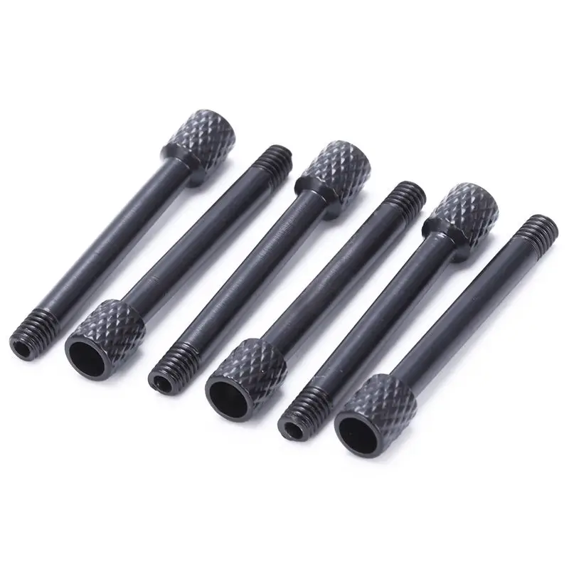 Brass Electric Guitar Tremolo Bridge Saddle Clamp Lock string Screw/String through Screw/Not need Insert Block 6 Pcs Black