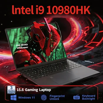 Computadora Portátil de 15.6' con Intel Core I9 10980HK, Windows 11 Pro, 32GB de RAM, 512GB/1TB/2TB SSD, Notebook Portátil para Oficina y Estudio 1