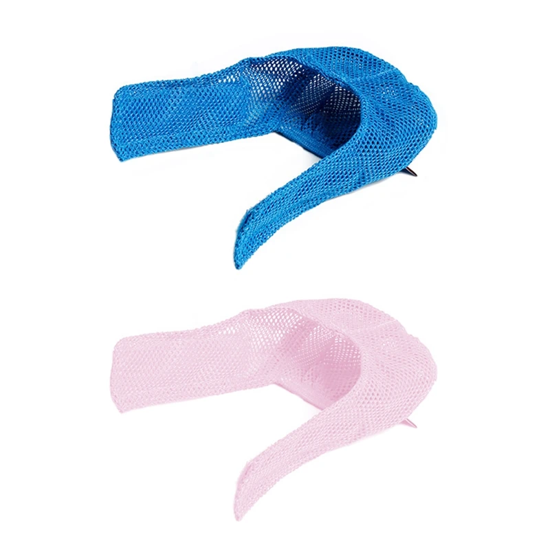 

2 PCS Cats Muzzles Pet Pets Anti Bite Muzzles Breathable Mesh Pet Travel Tool Nylon Blue & Pink Bath Beauty Grooming Supplies