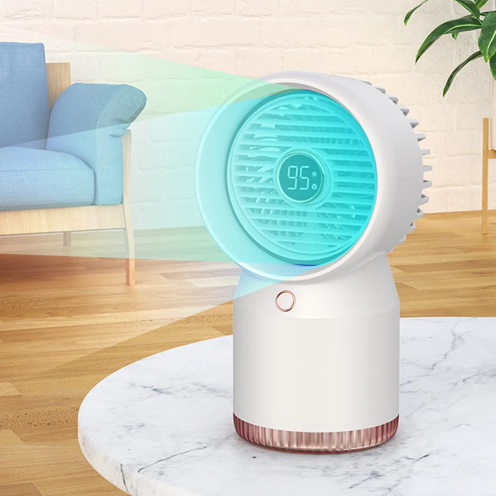 PortableDeskMistingFan4Speed3600mAhCoolingSprayHumidifierFan