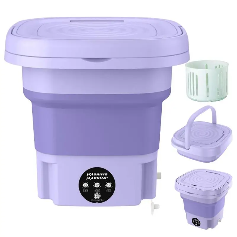 

8L Big Capacity Foldable Washing Machine Portable Mini Socks Underwear Panties Washing Machine 3 Models With Spinning Dry
