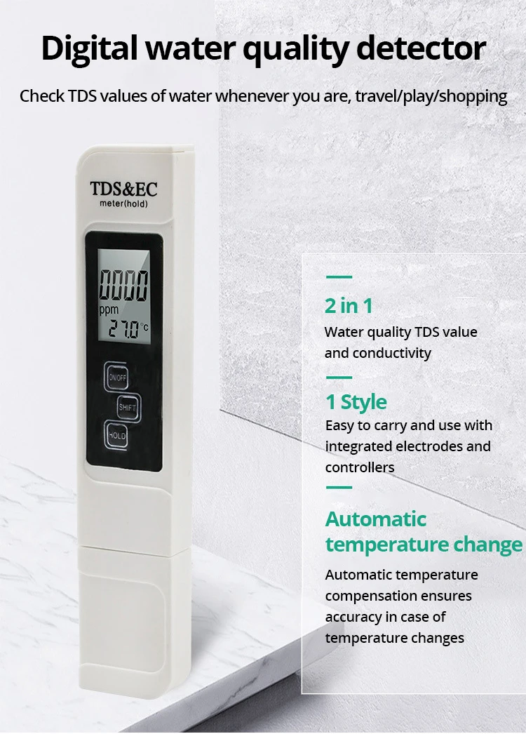 Handheld TDS Water Tester Display