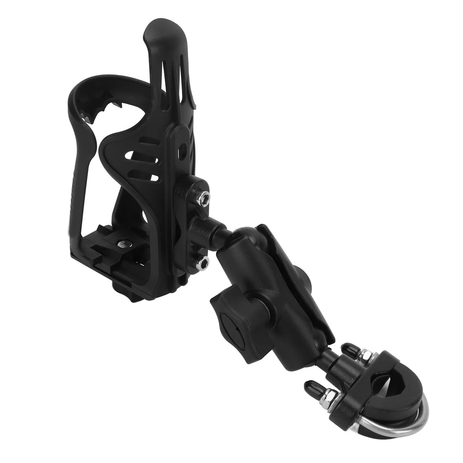 Adjustable Water Bottle Holder - Frosted Nylon & Aluminum Alloy for Motorcycles and Bikes