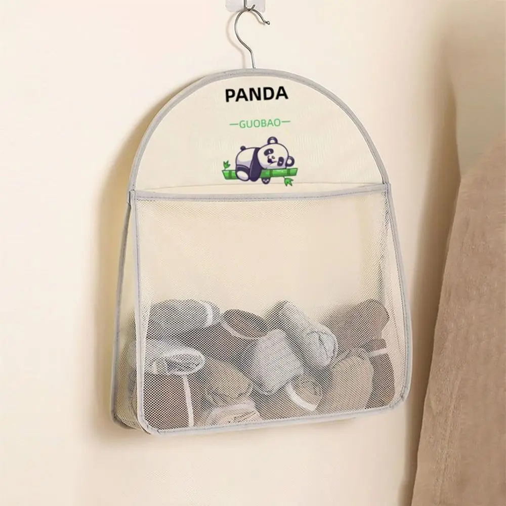 Multi-layer Storage Mesh Bag Save Space Large Capacity Panda Mesh Organizing Bag Wardrobe Hanging Multi-function 3