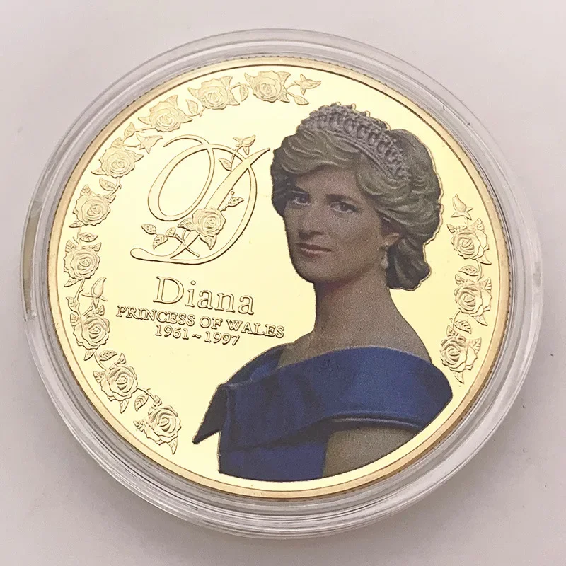 Cinque Libbre 999 Oro Argento Placcato Moneta Diana Principessa Del Galles Monete Da Collezione Monete Del Britannico Diana Spencer