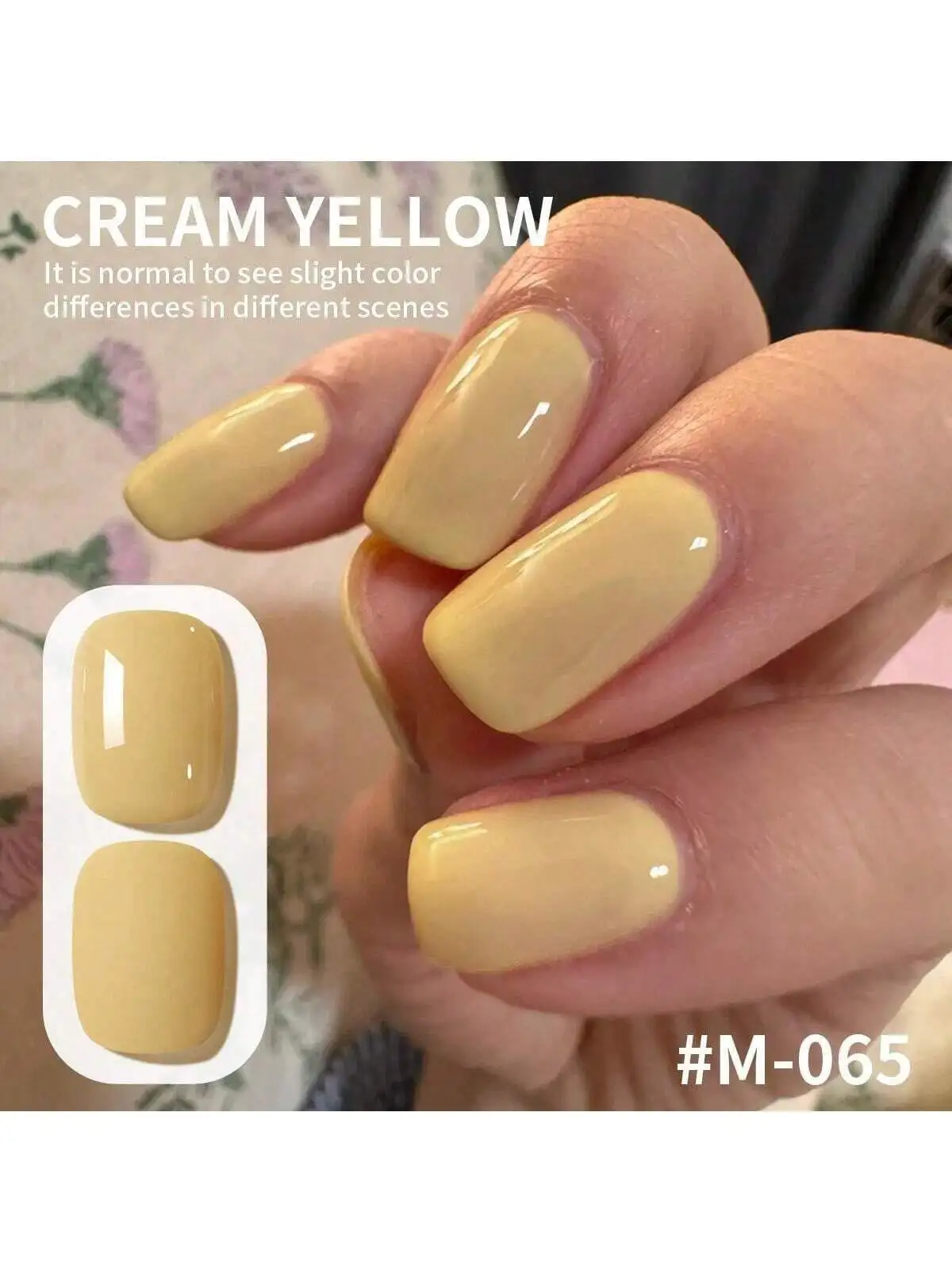 1pc 15ML 크림 옐로우 젤 매니큐어 무향 UV LED 포뮬러, 인기 있는 녹색 색조, 봄을 위한 완벽한 선물