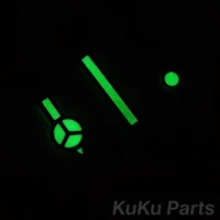Aiguilles de montre NH35 SUB, aiguilles de montre lumineuses vertes, compatibles avec les mouvements NH34 NH35 NH36 NH38 NH70 NH72, pièces de rechange pour la réparation de montres DIY 6