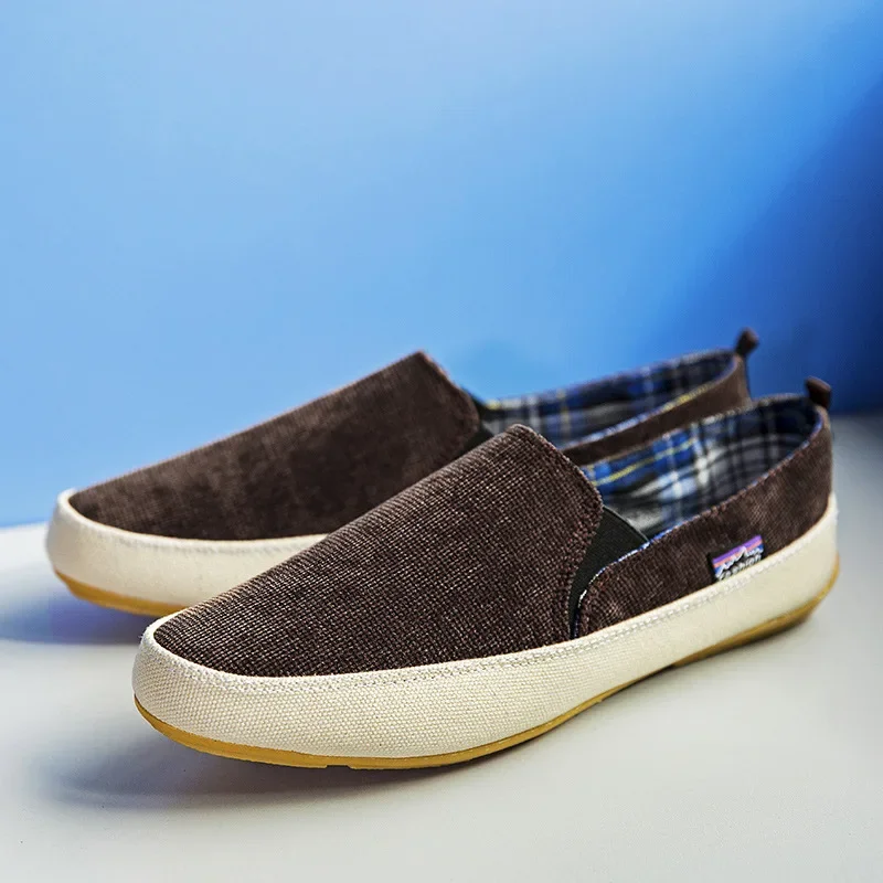 Summer Men's Loafers Classic Slip-ons Casual Shoes Canvas Shoes Breathable Men Sneakers Driving Shoes Flat Walking Sports Shoes 4