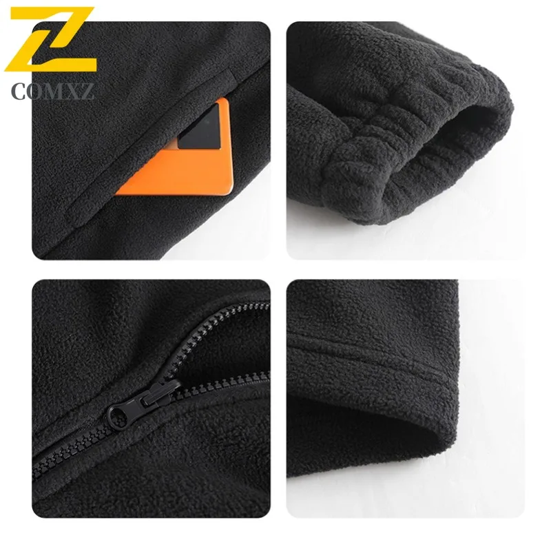 COMXZ Men's Biker Jacket 3-In-1 New Gorpcore Warn Hooded Camping Work Trench Coat 2025 Climbing Windproof Comfortable Outerwear