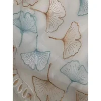 European, Classical  Romantic 2025 New 1PC Home Window Screen Colorful Ginkgo Leaf Embroidered Yarn Versatile Minimalist, 1