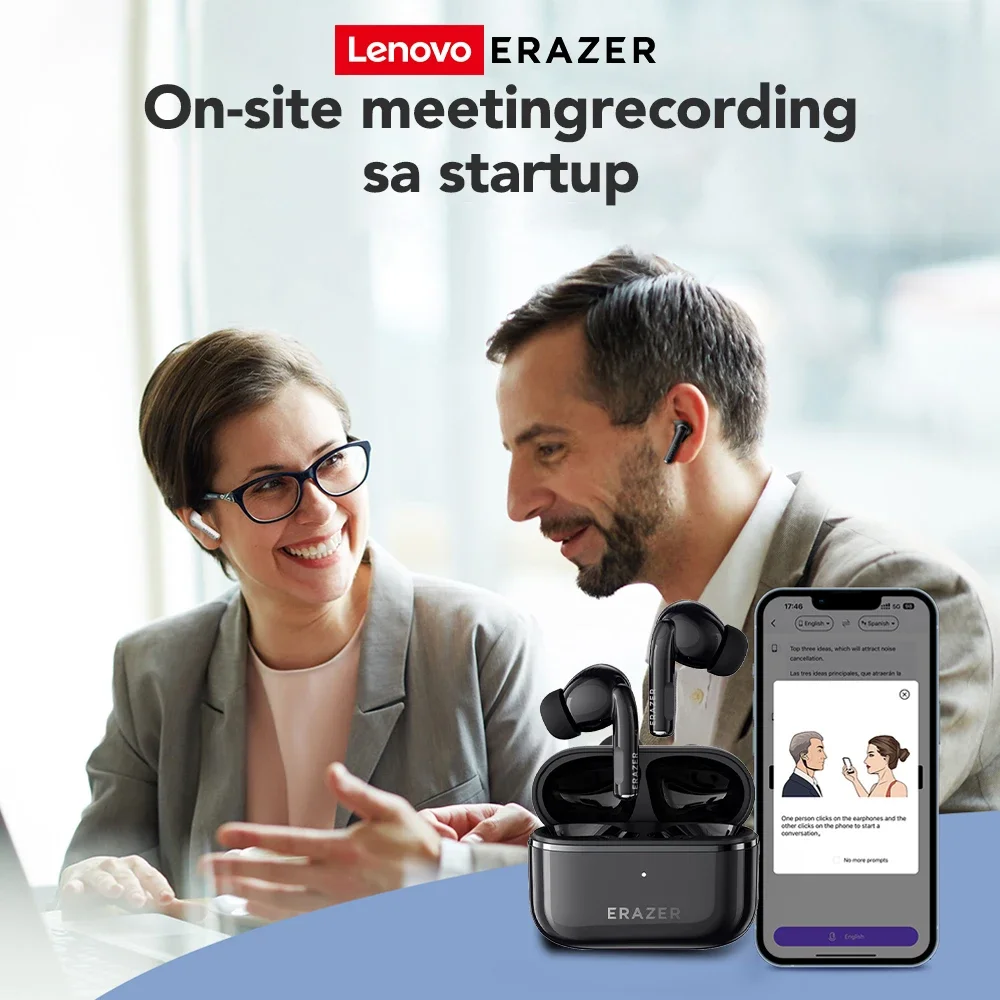 AI Wireless Earbuds Translator Erazer XT89 PRO Bluetooth Earphones AI Translate Game Low Latency In-Ear