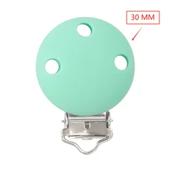 Silicone Round Clips Set - Pack of 5 for DIY Crafts and Jewelry Making (30MM mint green)