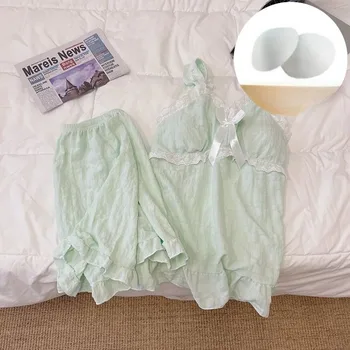 ملابس نوم بيجامة نسائية طقم بيجامات بنطلون بيجاما أطقم شورت نسائي صيفي ملابس داخلية لصالة النوم 4