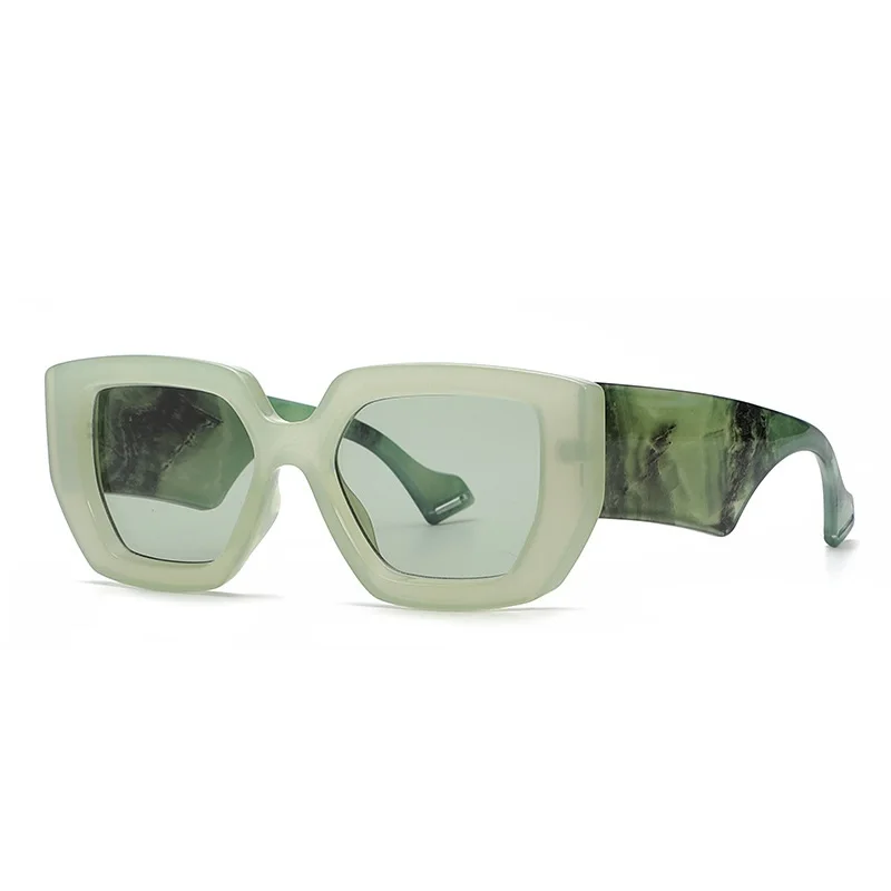 Square Sunglasses Women Men Uv400 Retro Designer Wide Frame_voghion.com