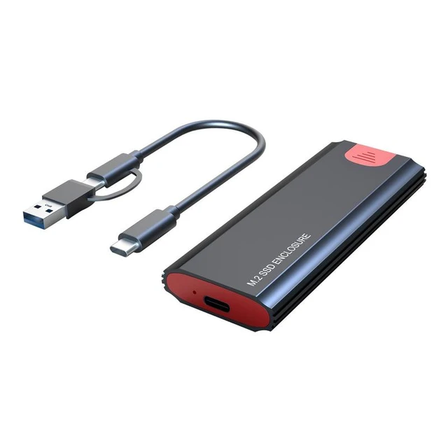 Boîtier externe M.2 NVME SSD, boîtier M2 USB 3.1, Type C, adaptateur  10Gbps, clé M, HD, boîte de rangement pour Mac, Windows, ordinateur  portable - AliExpress