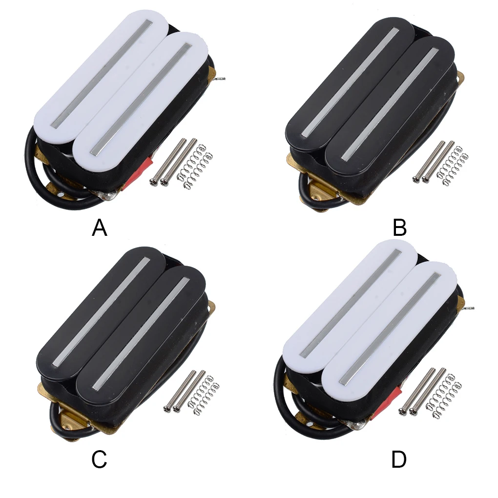 Dual Rail Bridge Pickup With 4Wires Coil Basses Humbucker Replacement