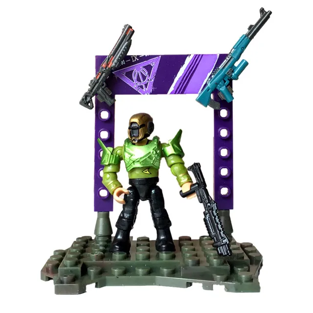 Maga Bloks Jewelry Store Weapon Storage Desk Weapons Minions Mini Assembled Building Block Minifigure Kids Collection Toy Gift 1