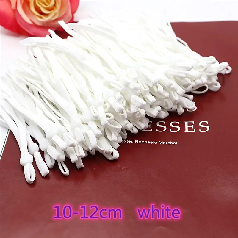 Banda elástica para mascarilla de 10 a 12 cm, banda elástica colorida para mascarilla de 15 cm, cinturón de cuerda para mascarilla, gancho ajustable para la oreja, accesorios de costura, 50/100 piezas