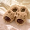 Plush Capybara Slippers Comfortable Closed Toe Slippers Non-Slip Thermal Home Slippers Fluffy Couple Slippers for Indoor Bedroom 5