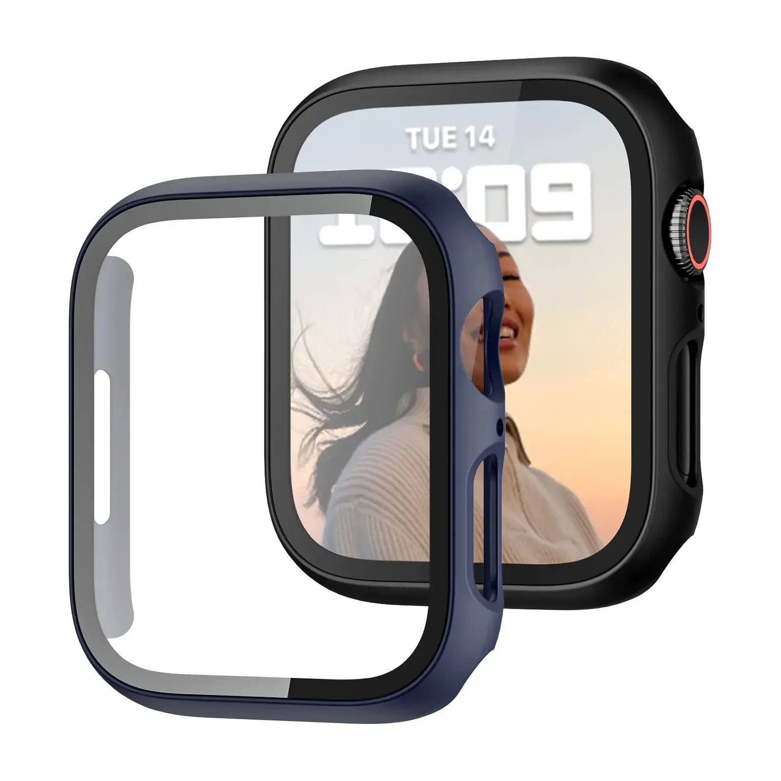 Tempered glass+Case for Apple Watch Series 8 7 44mm 45mm 41mm 40mm 42 iwatch 6 SE 5 4 3 Screen Protector Apple watch Accessories - Image 3