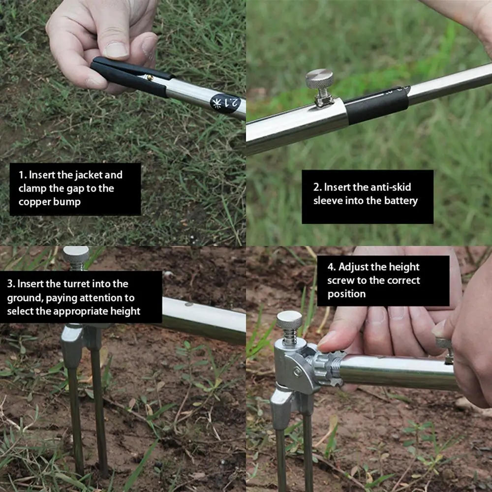 High Quality Universal Fishing Bankstick Adjustable Stainless Steel Rod Bracket Extending Fishing Stand Holders