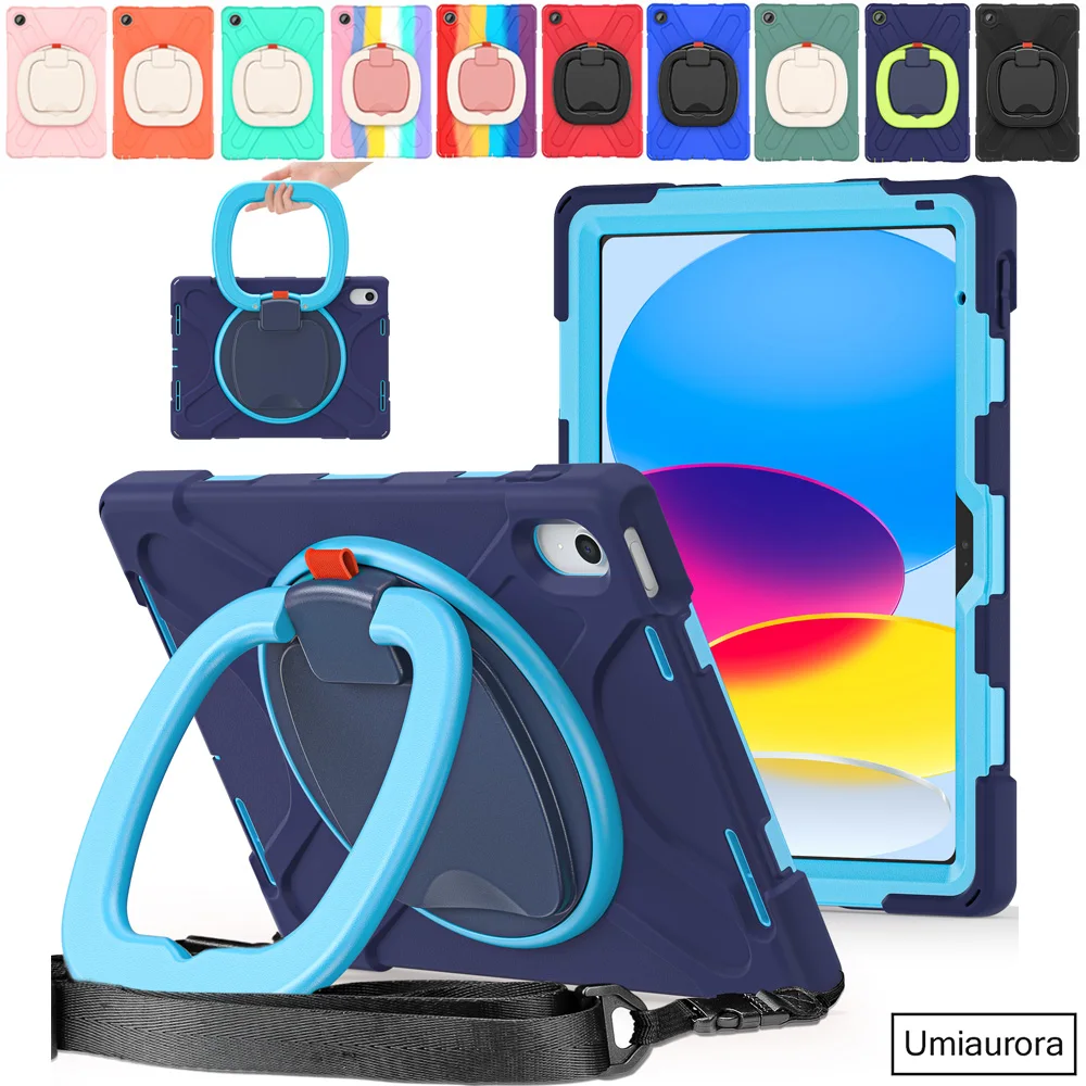 para Ipad ° ° ° 10.2 10 ° Gen Air 10.9 Mini 9.7 Pro 11 12.9 2023 Case Rotação Handle Stand Crianças Capa à Prova de Choque