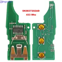 Jingyuqin 5K0837202ADพร้อมID48 Remote Keyวงจรอิเล็กทรอนิกส์สำหรับVW Beetle/แคดดี้/Eos/Golf/Jetta/polo/Scirocco/Tiguan/Touran/UP