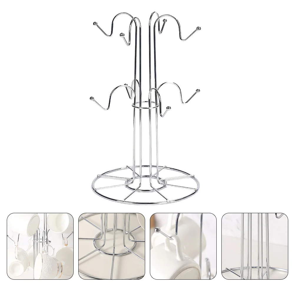 

Mug Rack Iron Coffee Mug Rack Cup Holder Upside-Down Drainage Coffee Cup Holder Cabinet Kitchen Storage Shelf Glass Storage