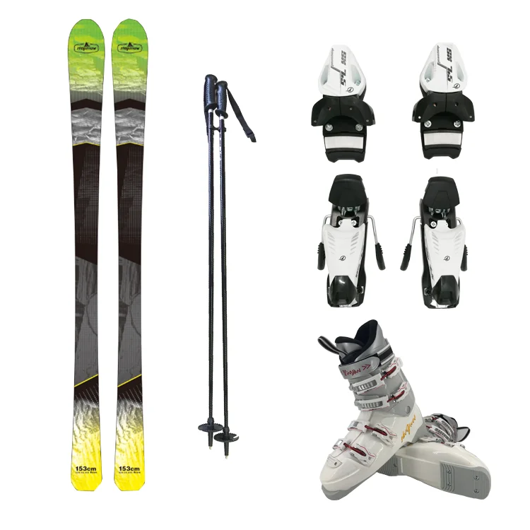 

Custom design alpine mountain snow skis for kid adult women men's custom-made board equipment of OEM manufacturer