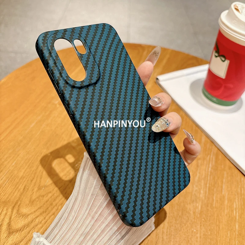 Sleek Anti-Fingerprint Carbon Fiber Matte Case with Shockproof Camera Protector