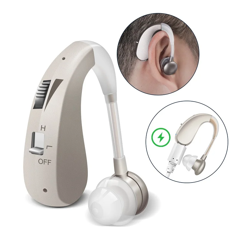 Rechargeable Mini Digital Hearing Aid Listen Sound Amplifier Wireless Ear Aids for Elderly Moderate to Severe Loss Drop Shipping 5
