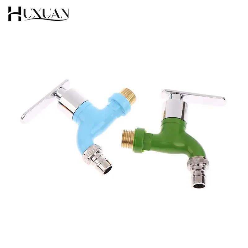 Faucet 1/2" Male Wall Mounted Washing Machine Faucet Plastic Water Hose Quick Connector Garden Balcony 4 Colors