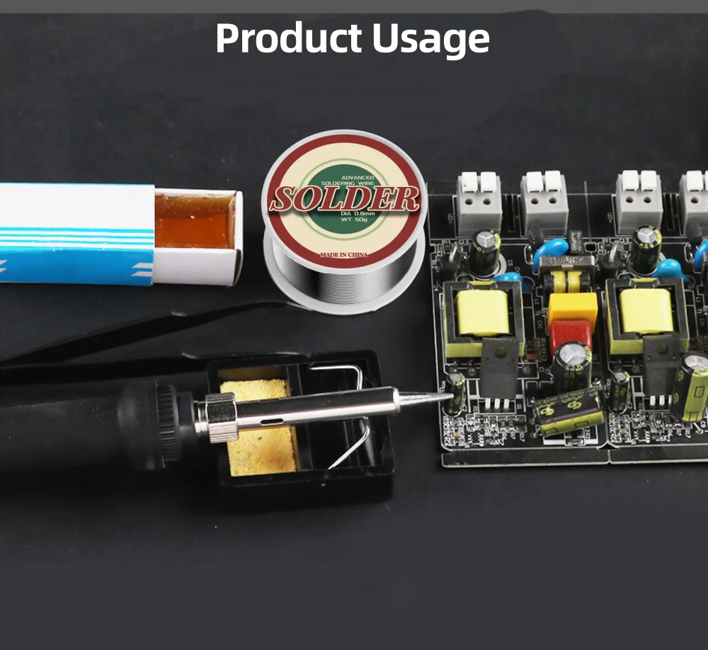 Soldering Wire Solder Wire Small Roll 2Pcs Electrolytic Welding Wire High Brightness Activity Leaded Solder Tin Roll