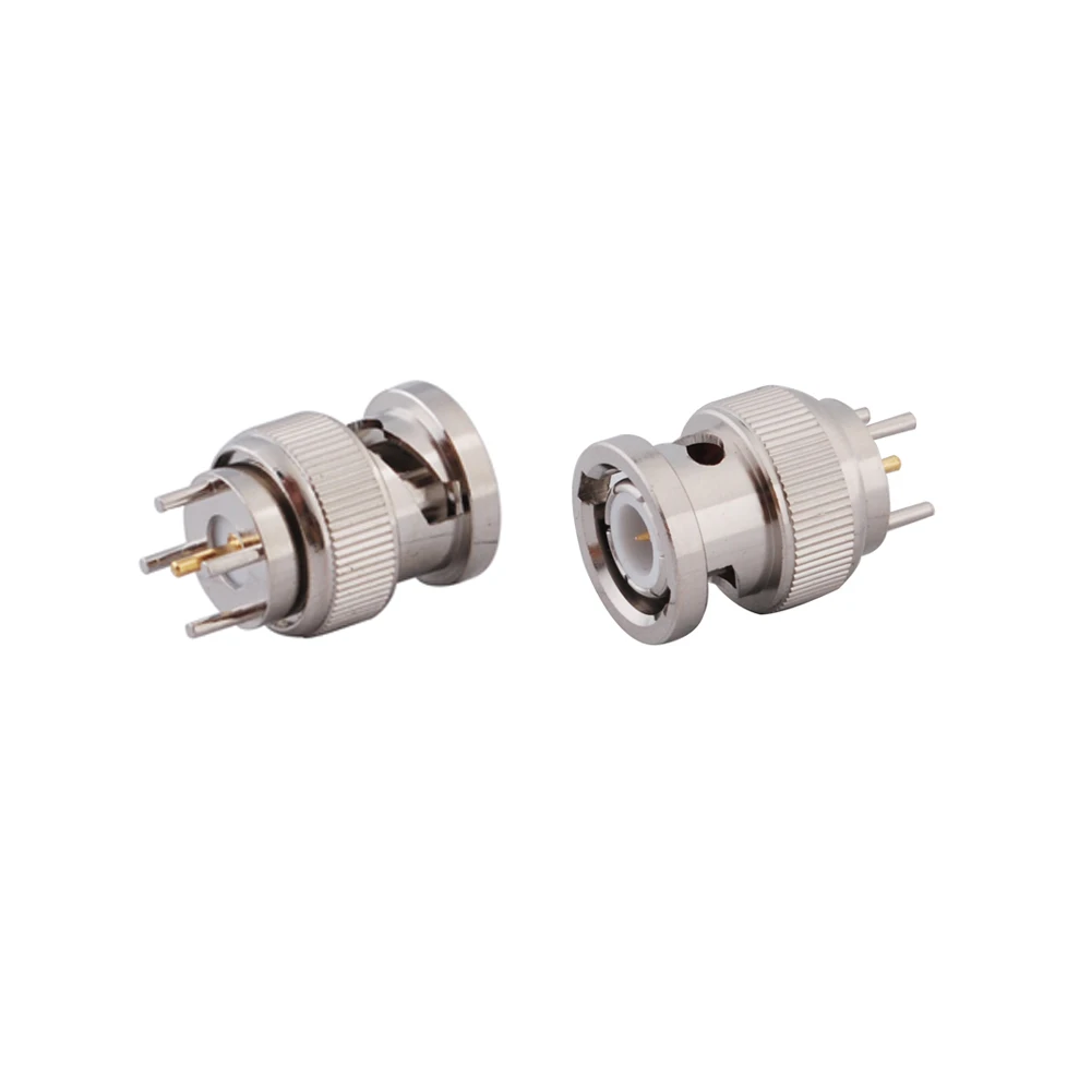BNC Thru Hole Male Vertical PCB Mount RF Coaxial Connector