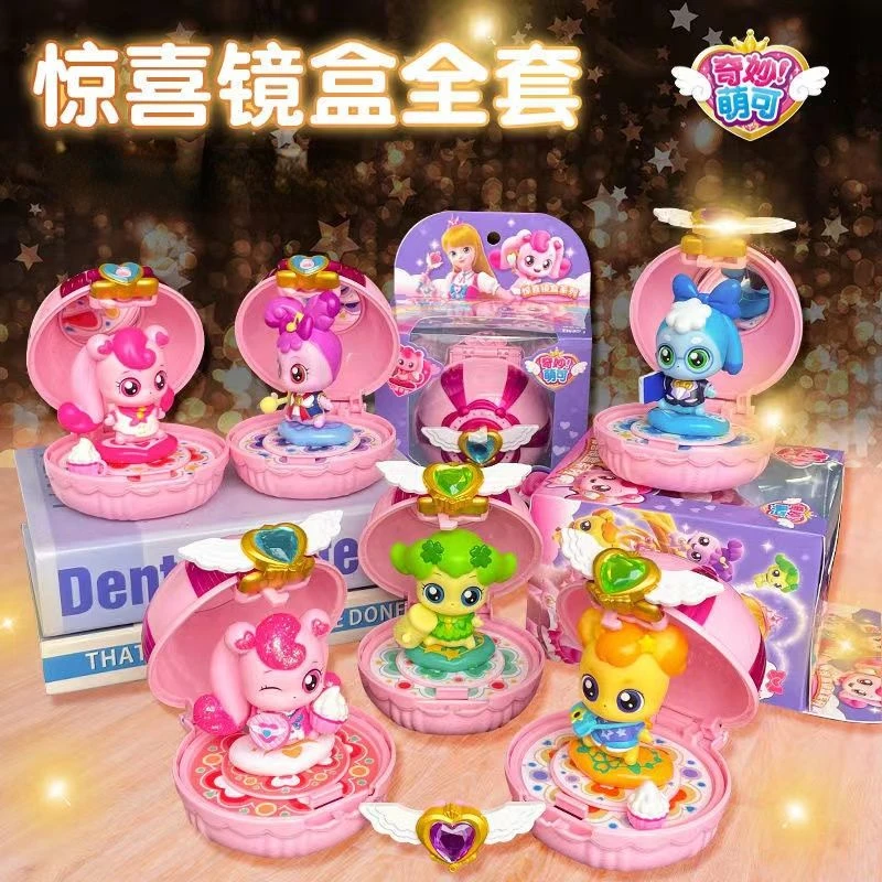 

6Pcs Catch Teenieping Surprise Mirror Box Series Figure Toys Cartoon Anime 캐치티니핑 Heartsping Model Dolls Children's Birthday Gift