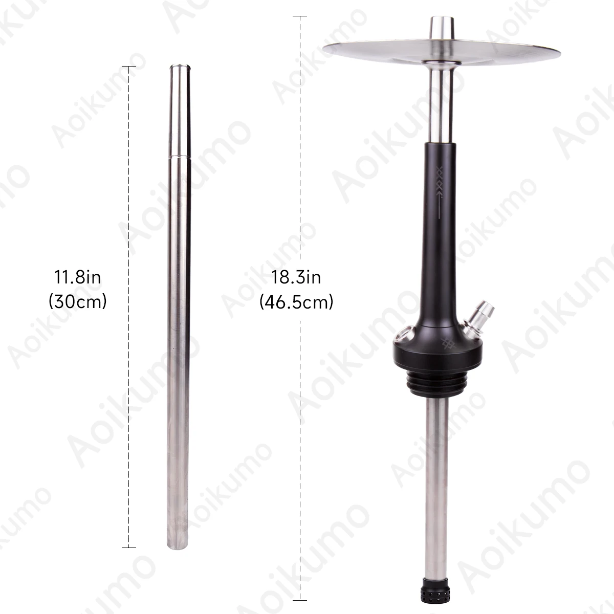 Doosha Hookah Black Soul Kit Plastic and Stainless Steel Shisha