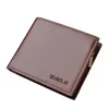 New Men's Wallet Multi Function ID Credit Card Holder Three -fold Money Clip High Quality Leather Zipper Coin Purse 4