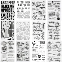 2025 New English Clear Stamp Feb Mar Apr Monthly Sentiments Transparent Stamps For DIY Scrapbooking/Photo Album Decor Stamps