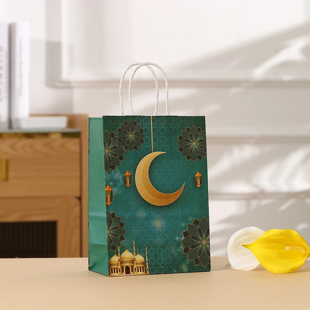 4/6 stücke Eid Mubarak Geschenk Taschen Ramadan Kareem Eid Mubarak Dekoration 2026 Süßigkeiten Verpackung Beutel Islamischen Muslimischen Party Decor liefert – Detail 3