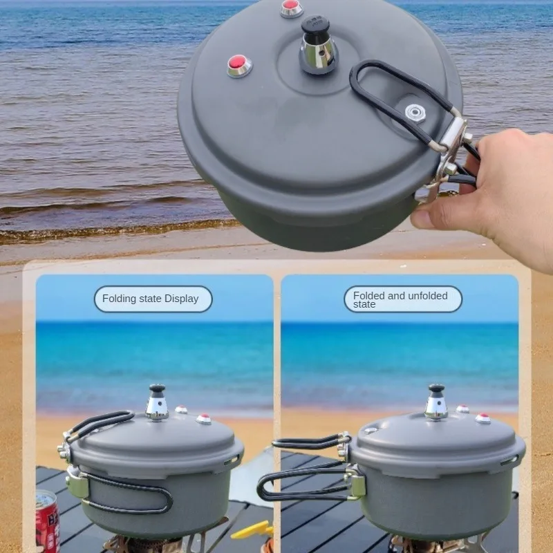 Ultralight Foldable High-Elevation Pressure Cooker for Camping