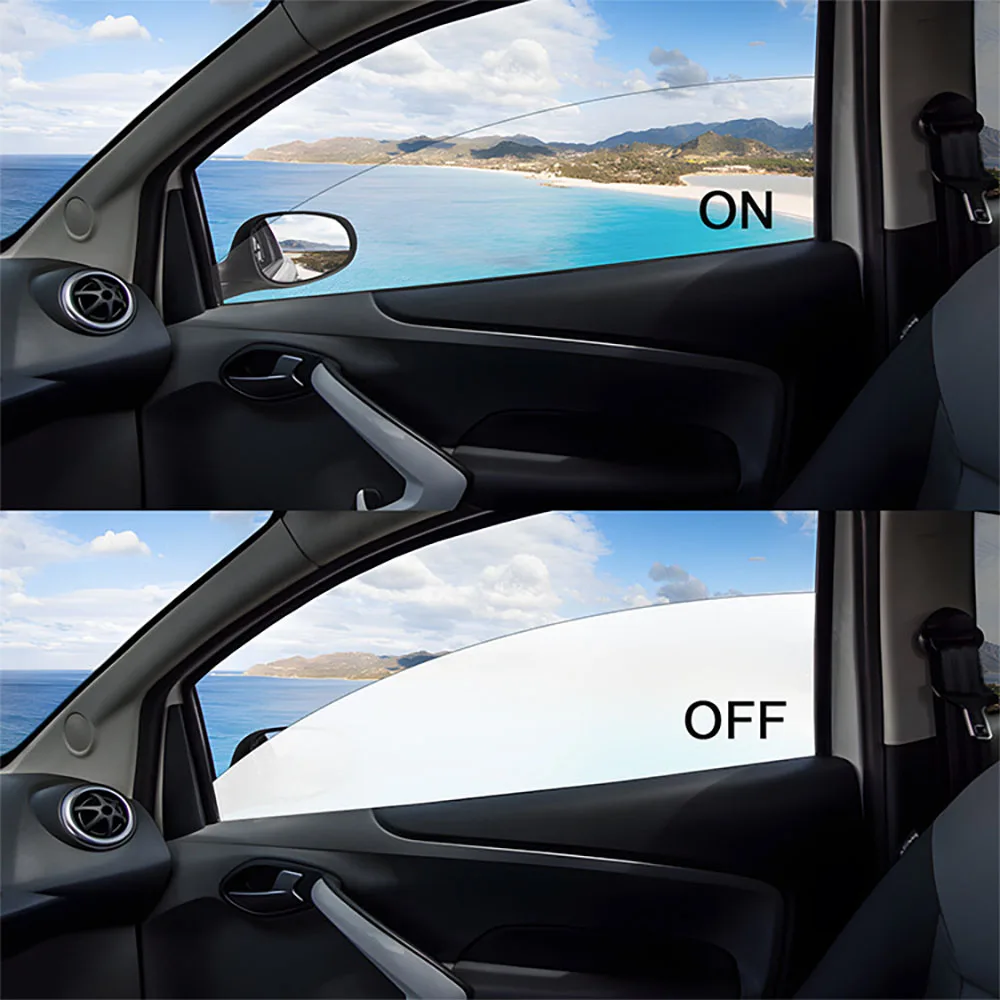 Intelligent Electronically Controlled Atomized Glass Film for Car Windows, Dimming Glass, Electrically Powered Color-Changing Dimming Glass, Privacy Dimming Film