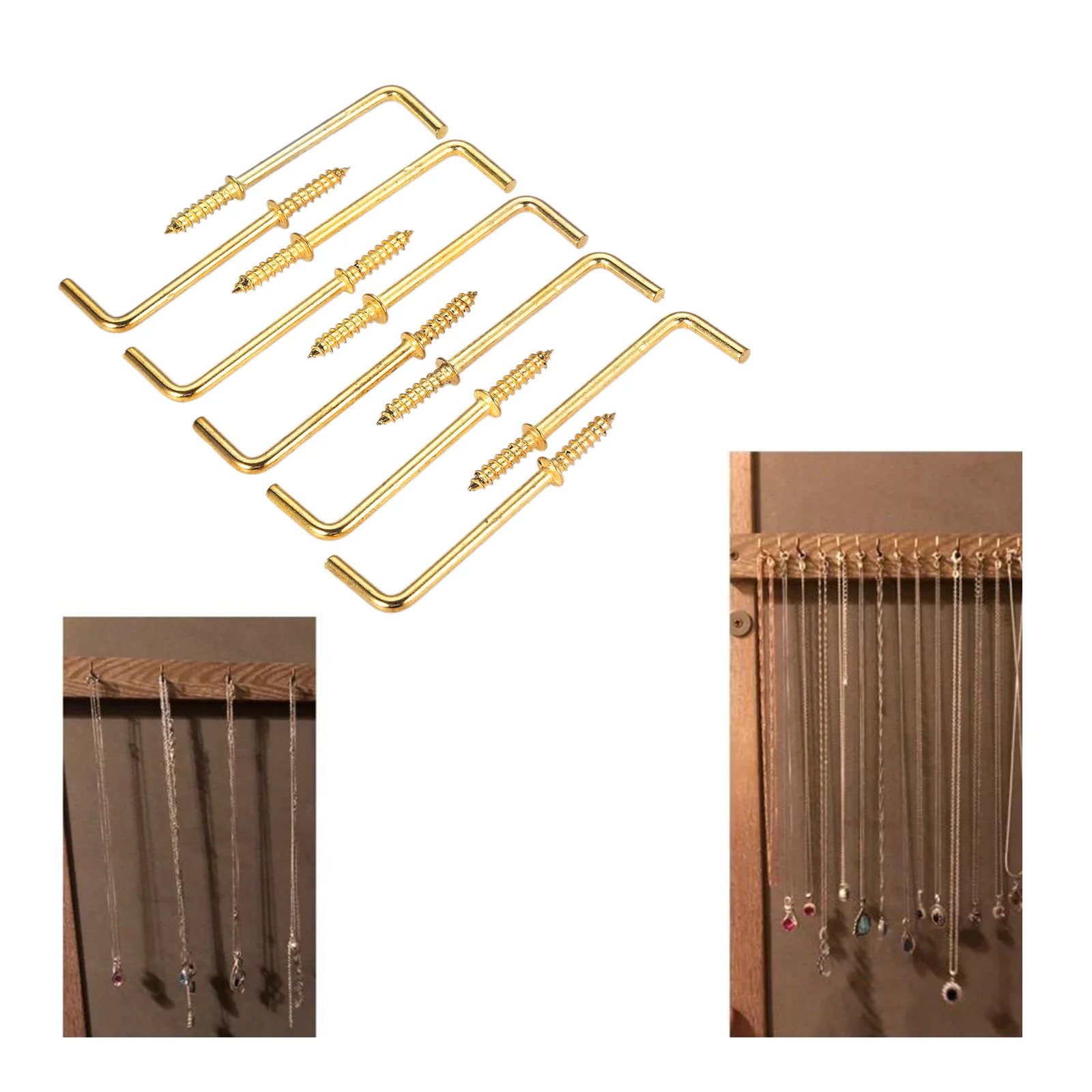 10/20pcs L shape Dresser Cup Hooks Right Angle Screws photo hanger Light Hook line Storage hooks Frame Accessories 3
